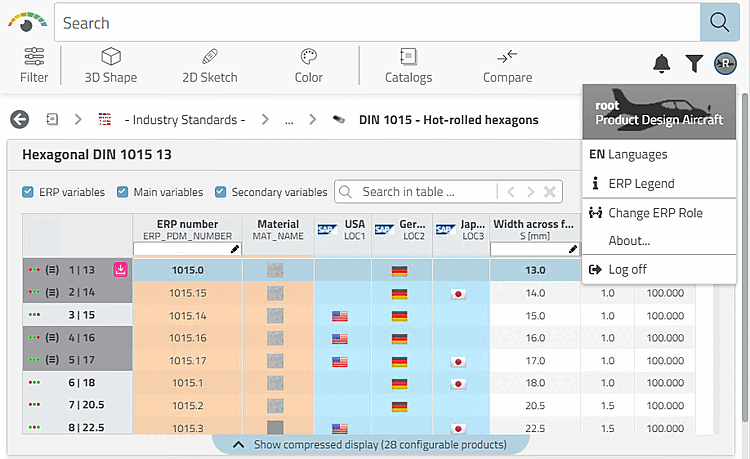Rolle "Produktdesign Flugzeugbau"