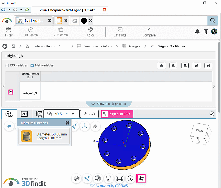 Flansch mit einer Dicke von 8 mm