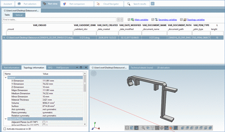 Display of possible remaining filters
