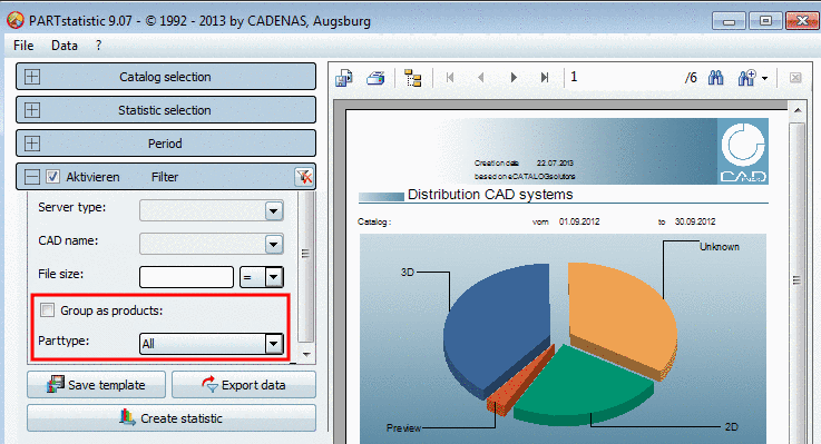 Option "Group as products" deactivated