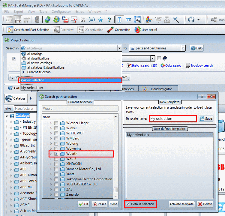 Colors and images in PARTdataManager