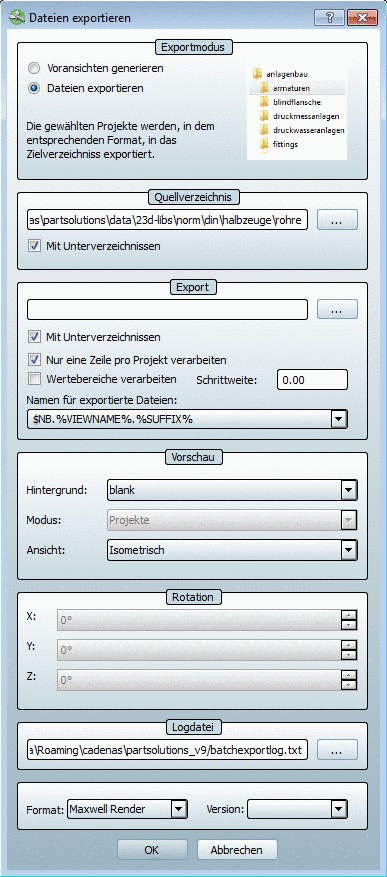Batch export - Generate previews