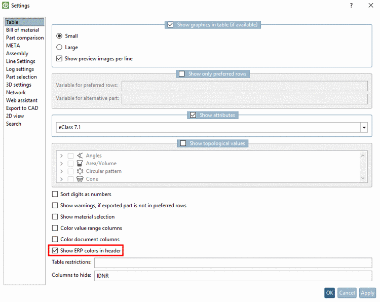 Show ERP colors in header