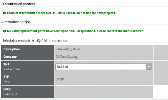 Example: Only replacement part is valid