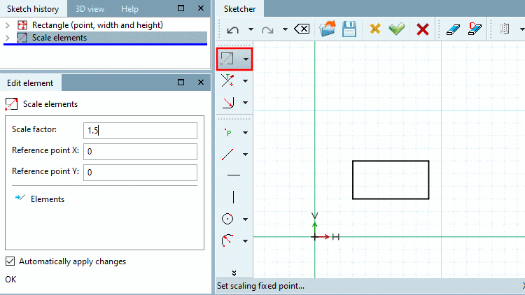 Result of scaling with factor 1.5