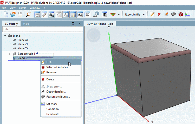 Mark row of desired license product
