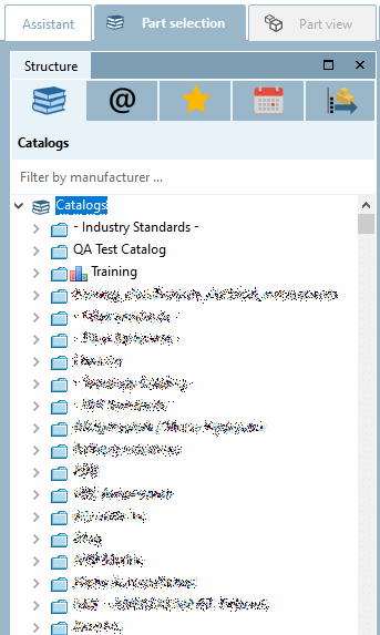 "Mark linked parts in the part selection [Assign linked parts in the parts selection] " deactivated: Directory tree in one color