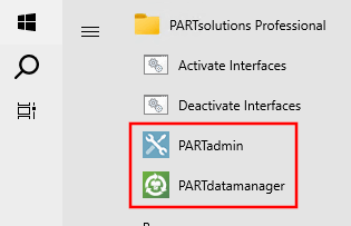 Start menu entries