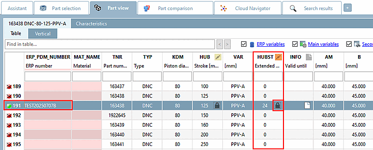 Functional feature pinned