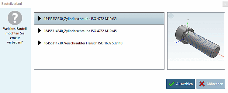 Component course [Part history]