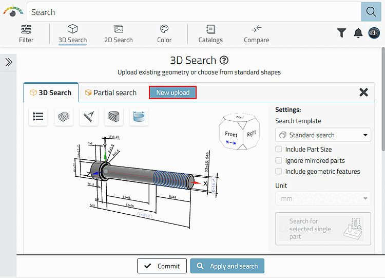 Example: Individual part opened