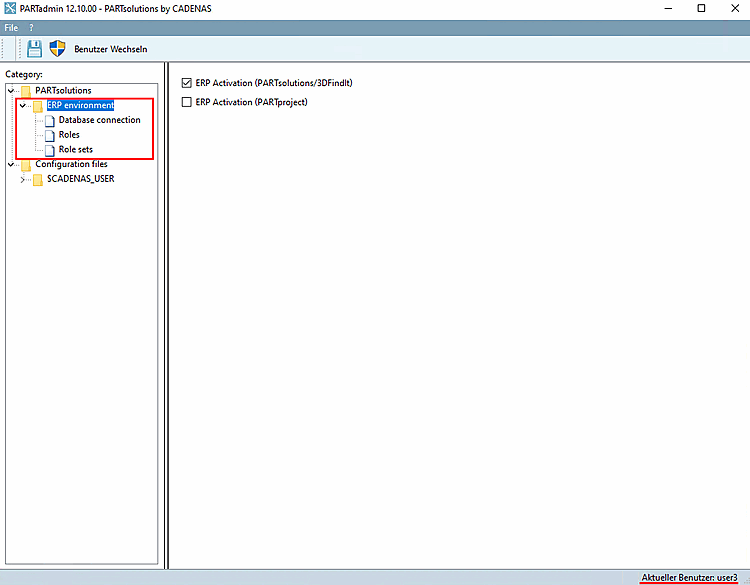 Category tree with category "ERP environment [ERP environment]"