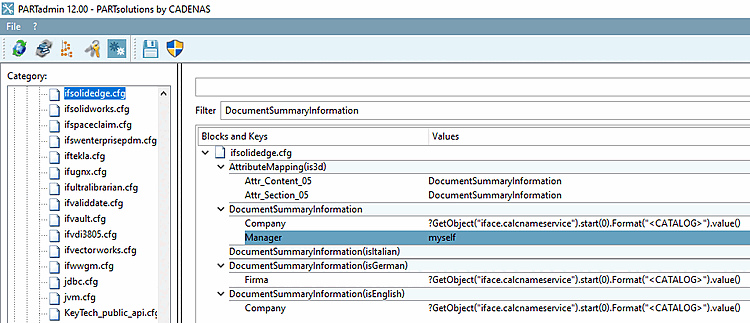Key "Manager": Value set