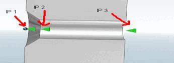 Through-hole for countersunk screws