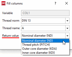 Here in this example, ND (nominal diameter) is used.