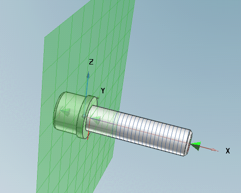 Attachment point on X-axis