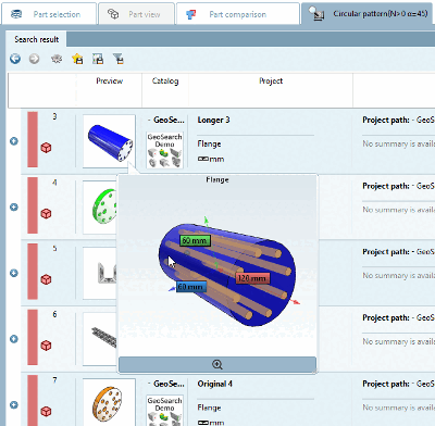 Result: Circular pattern with 8 positions