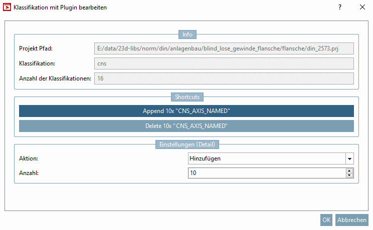 Edit classification with plugin