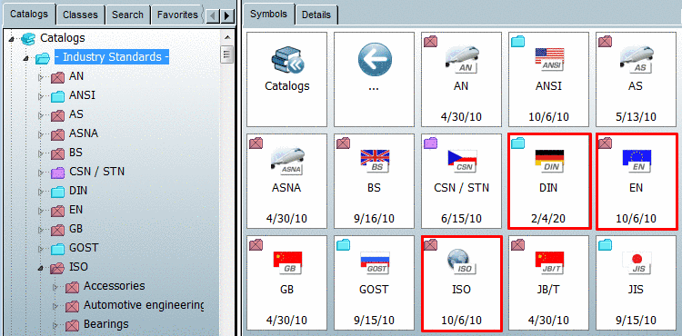 DIN / EN / ISO distribution