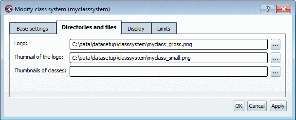 Tabbed page "Files and folders"
