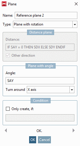 Rotation miter start Y