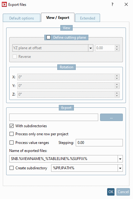 Export mode: Generate previews