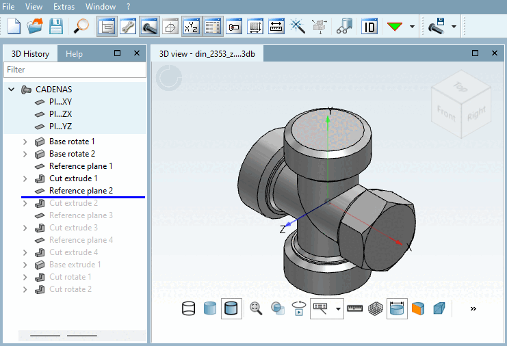 View with shifted timeline