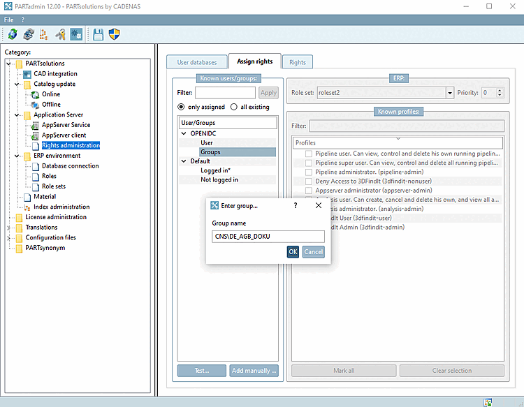 Add group manually