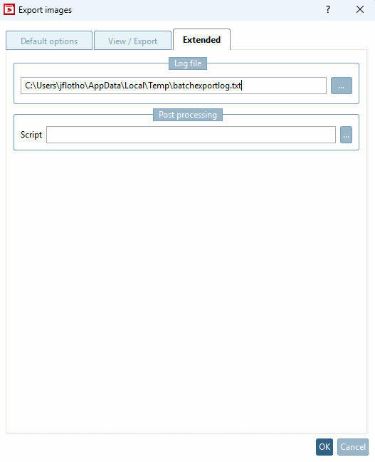 Export mode: Generate previews -> "Advanced [Extended] " tab page