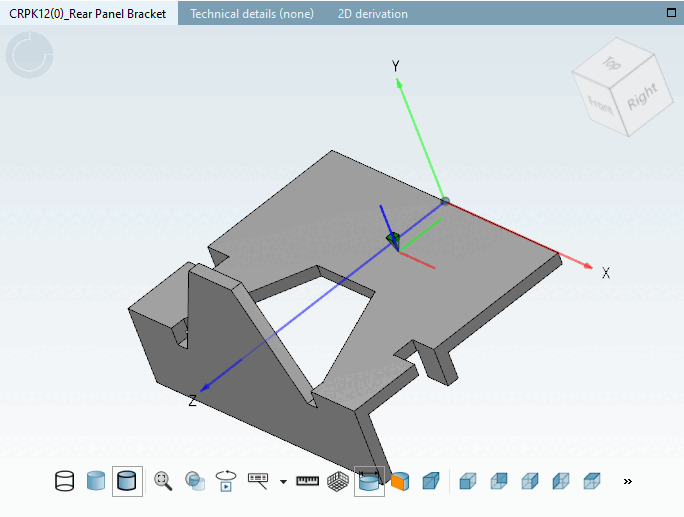 The connection point defines a local coordinate system in 3D space; X-axis [red], Y-axis [green], Z-axis [blue].