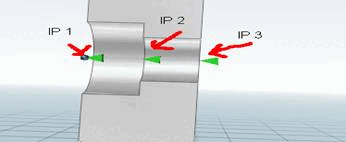 Through-hole with countersink, smooth surface