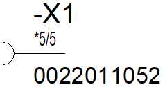 Symbol representing the connector