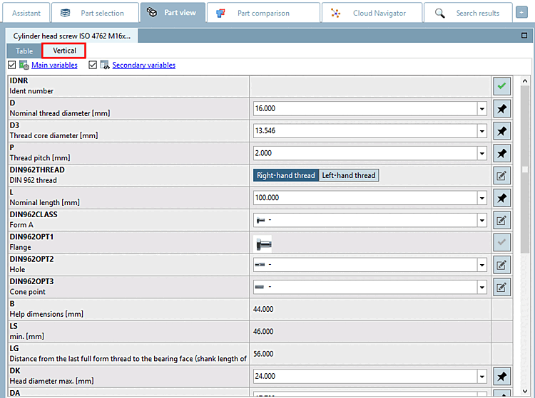 The figure exemplary shows ISO 4762 immediately after loading still without any changes