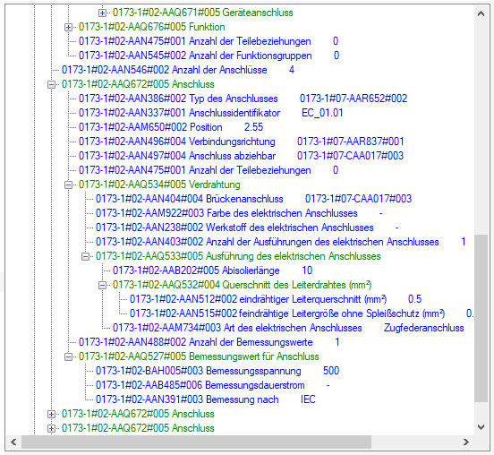 eCl@ss Advanced: Description of an connection