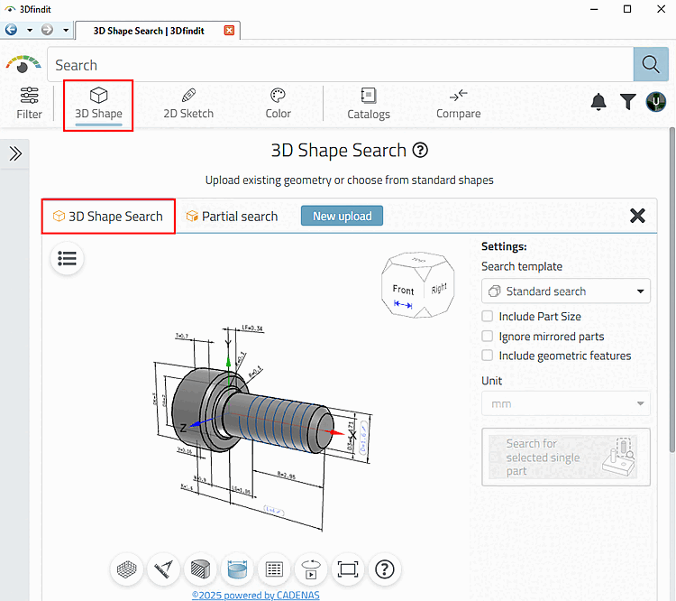 Example: Individual part opened