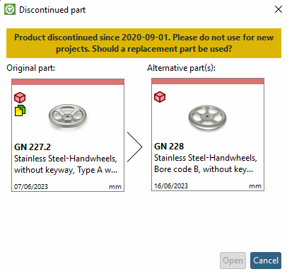 PARTdataManager: Project expired with spare part