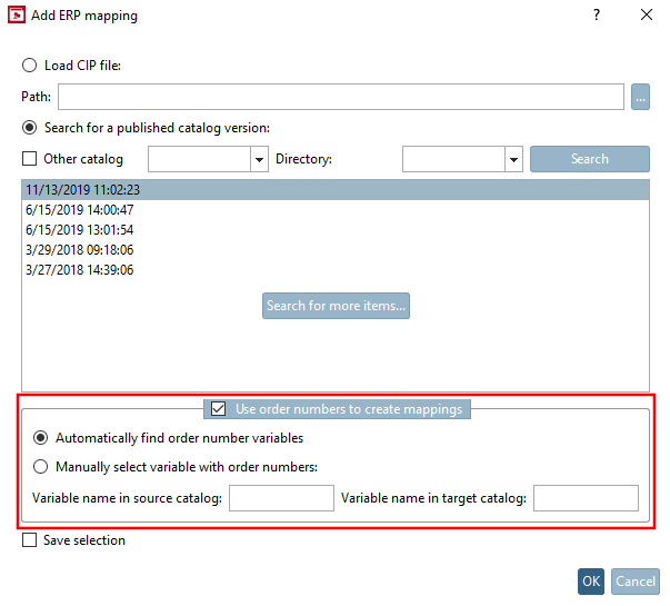 Use order numbers to create mappings