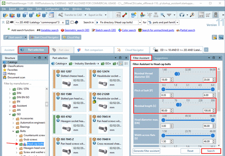 Color Search in combination with Topology search