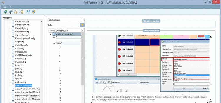 Example: Settings for ERP integration