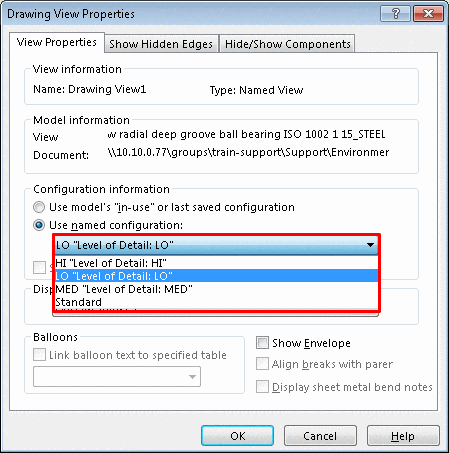 Use named configurations