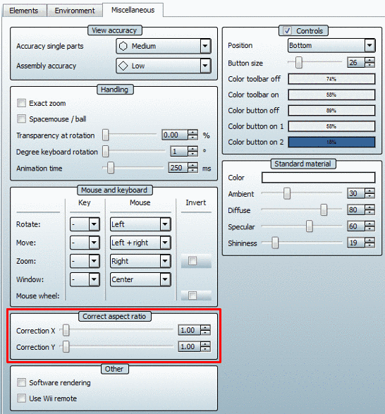 Correct aspect ratio