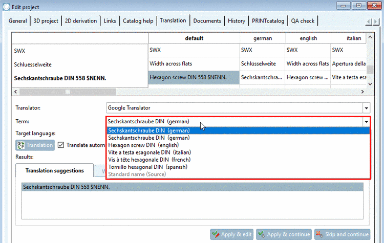 Determine source language