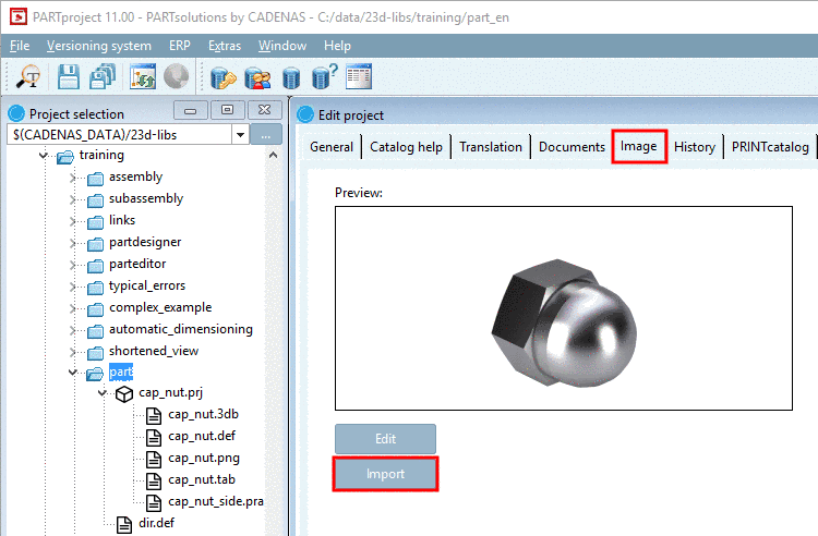 Import preview images on directory level