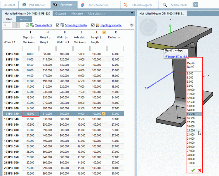 3D view in PARTdataManager