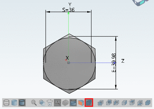 Perspective projection on