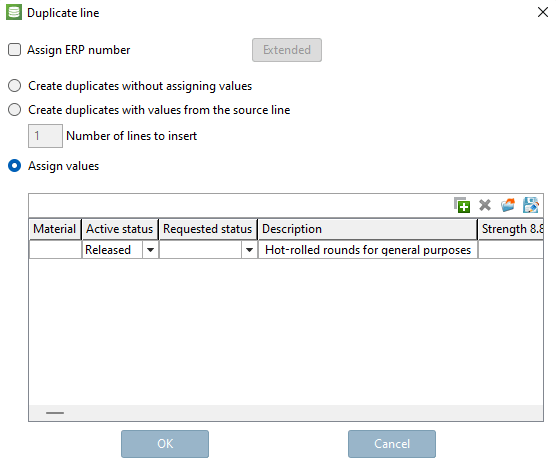 Assign values