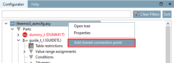 Add shared connection point