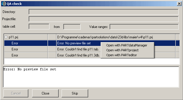 Dialog window - QA Check