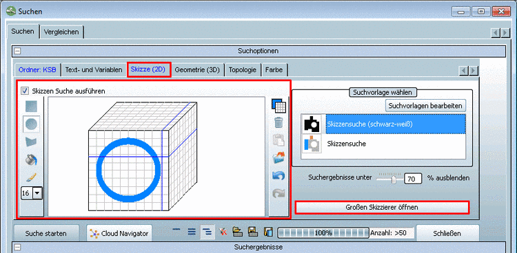 "2D sketching" dialog box