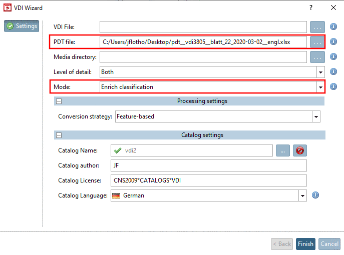 Mode -> Enrich classification